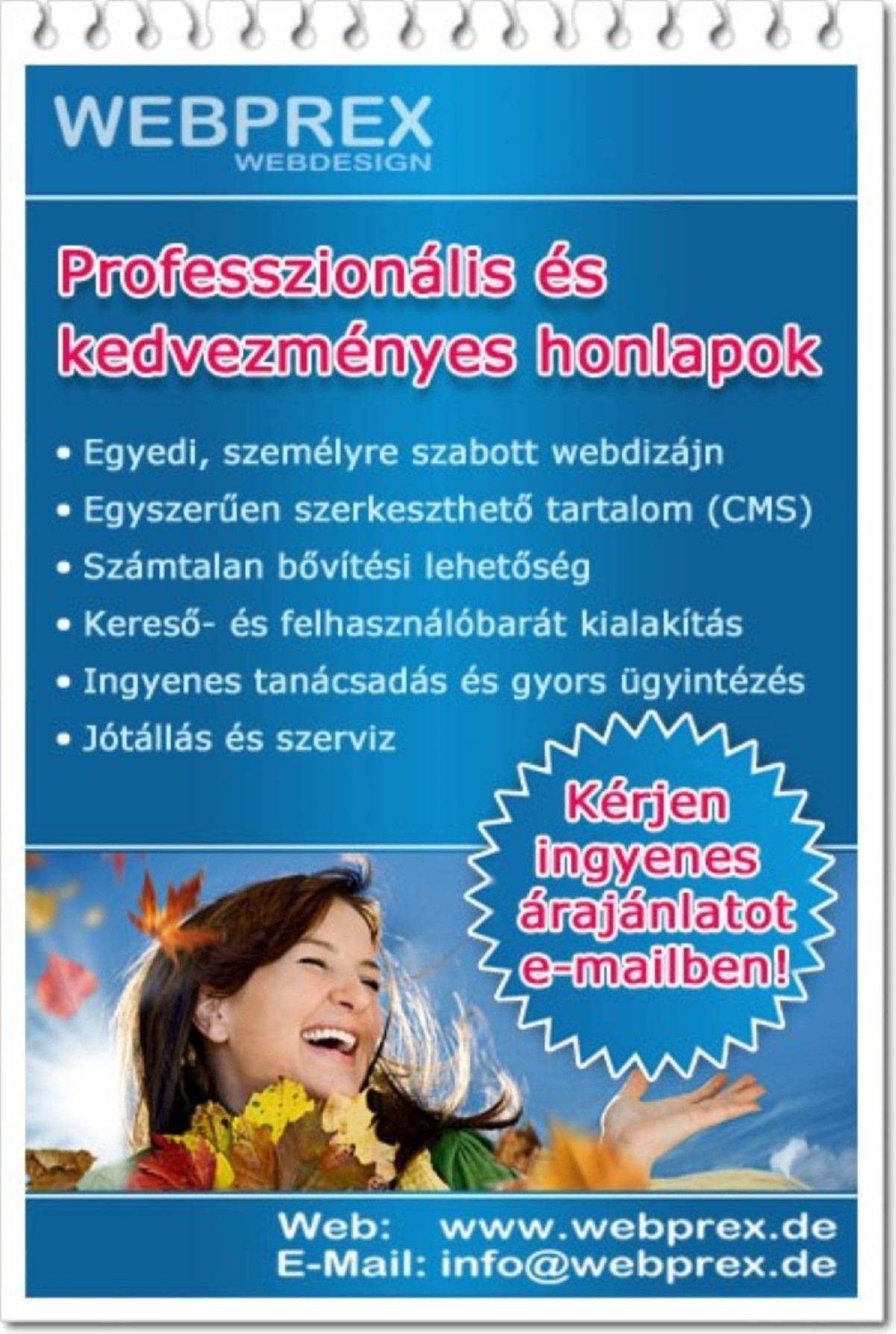 Webprex Webdesign: Kedvezményes honlap készítés Karlsruhében